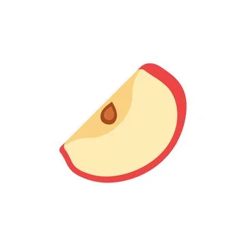 Apple icon in flat style. Fresh fruit vector illustration on isolated backg.. Stock Illustration