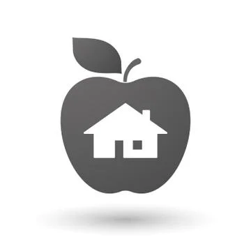 Apple icon with a house Ilustración de archivo
