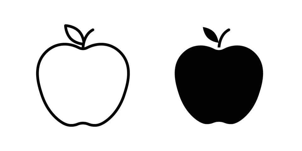 Apple icon Illustration set. Vector Eps10 for apps Stock Illustration