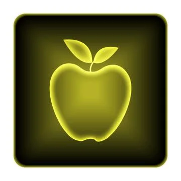 Apple icon. internet button on white background.. Stock Illustration