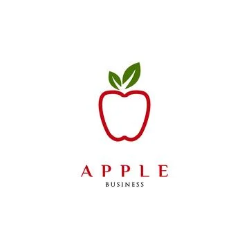 Apple Icon Logo Design Template Stock Illustration