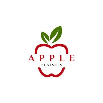 Apple Icon Logo Design Template Stock Illustration