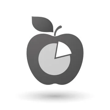 Apple icon with a pie chart Stock Illustration