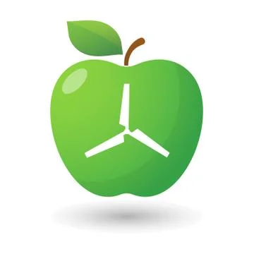 Apple icon with a propeller Stock Illustration