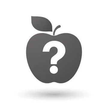 Apple icon with a question sign Stock Illustration
