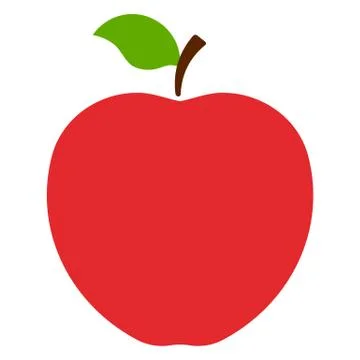 Apple icon. Red apple logo isolated on white background. Vector illustration  Stock Illustration
