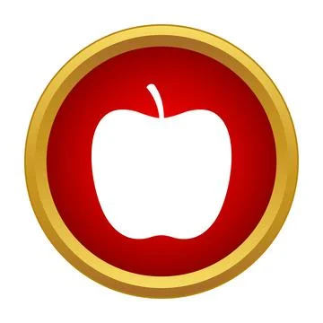 Apple icon representing fresh fruit organic food Stock Illustration