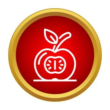 Apple icon representing healthy organic food and nutrition Stock Illustration