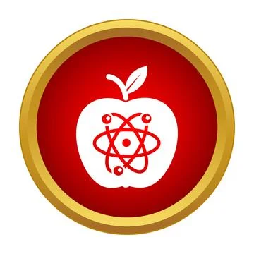 Apple icon representing science, education, and knowledge 库存插图