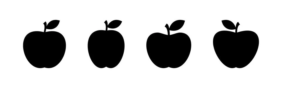 Apple icon set. Apple vector icon. apple symbols for your web design Stock Illustration