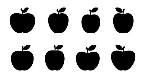 Apple icon set. Apple vector icon. apple symbols for your web design Stock Illustration