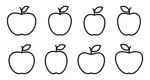 Apple icon set. Apple vector icon. apple symbols for your web design Illustrazione stock