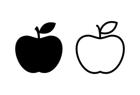 Apple icon set. Apple vector icon. apple symbols for your web design Stock Illustration