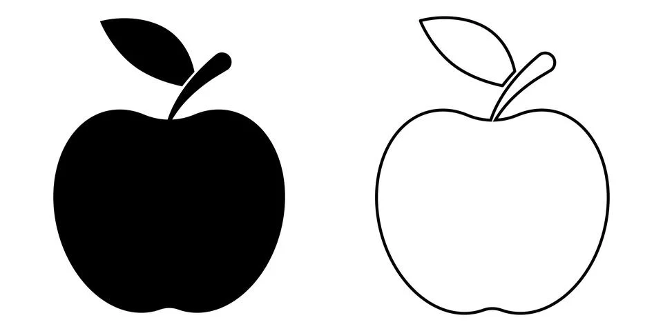 Apple icon set Stock Illustration