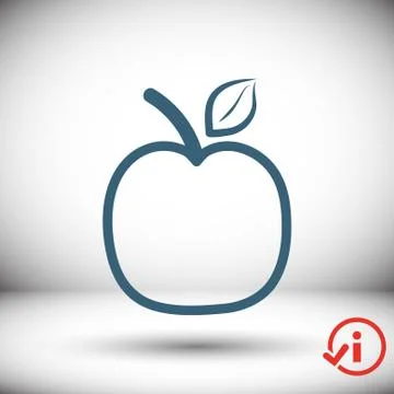 Apple icon stock vector illustration flat design Stock Illustration