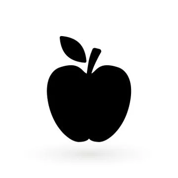 Apple icon . Trendy flat style isolated on white background. Apple icon page Stock Illustration
