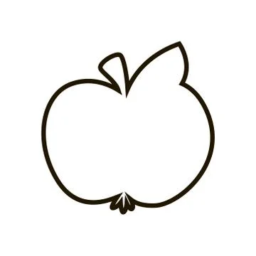 Apple icon in trendy flat style isolated. EPS 10. Stock Illustration