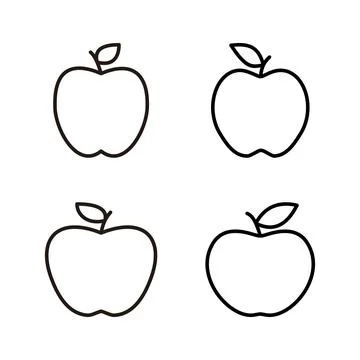 Apple icon vector. Apple sign and symbols for web design. Stock Illustration