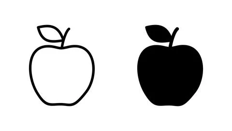 Apple icon vector. Apple sign and symbols for web design. Stock Illustration