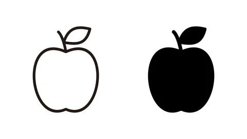 Apple icon vector. Apple sign and symbols for web design. Stock Illustration