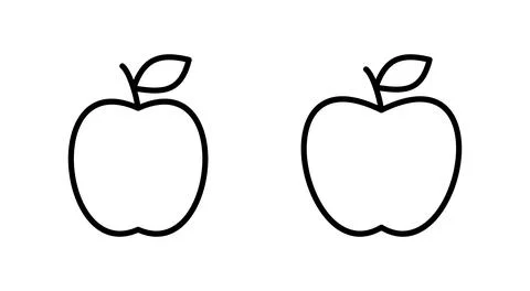 Apple icon vector. Apple sign and symbols for web design. Stock Illustration