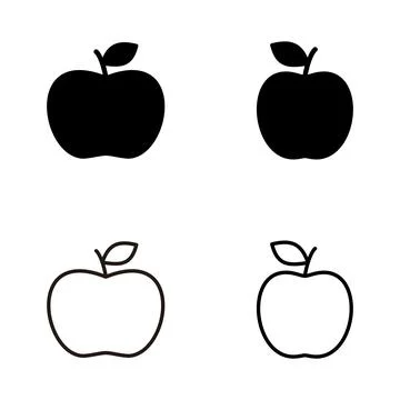Apple icon vector. Apple sign and symbols for web design. Stock Illustration