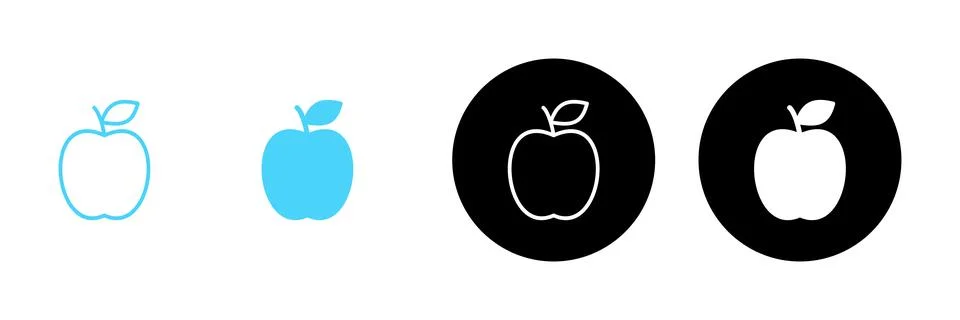 Apple icon vector. Apple sign and symbols for web design. Stock Illustration