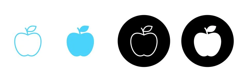 Apple icon vector. Apple sign and symbols for web design. 스톡 일러스트