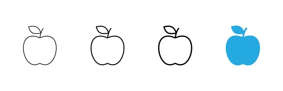 Apple icon vector. Apple sign and symbols for web design. Stock-Illustration