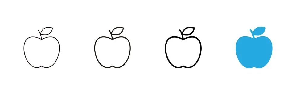 Apple icon vector. Apple sign and symbols for web design. Illustrazione stock