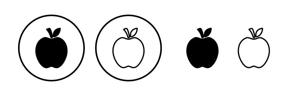 Apple icon vector. apple symbol Stock Illustration