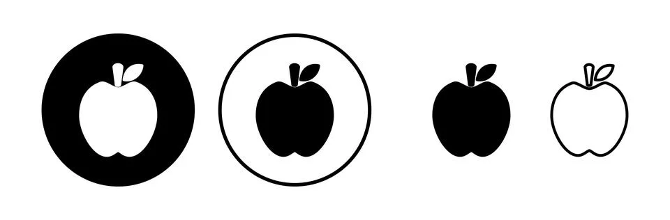 Apple icon vector. apple symbol Stock Illustration