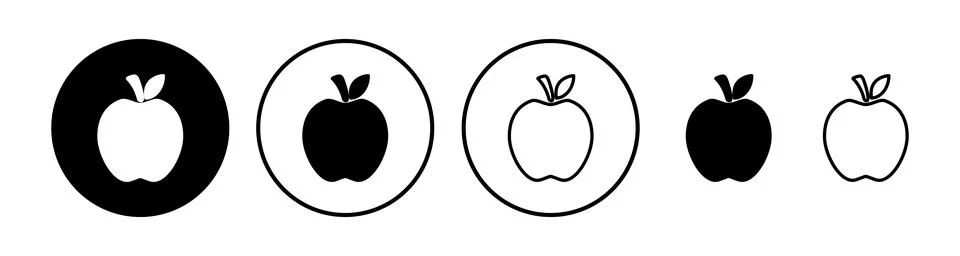 Apple icon vector. apple symbol Stock Illustration