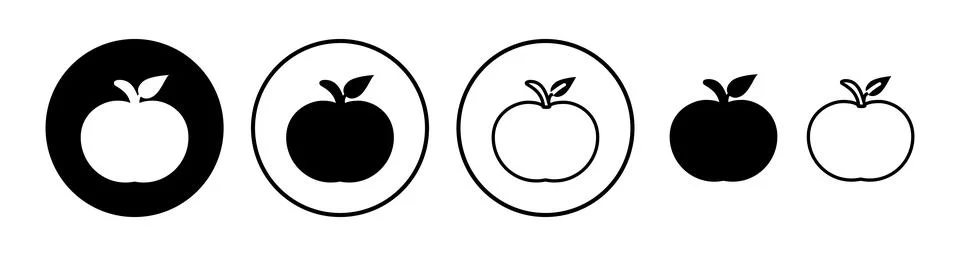 Apple icon vector. apple symbol Stock Illustration