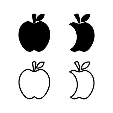 Apple icon vector. apple symbol Stock Illustration