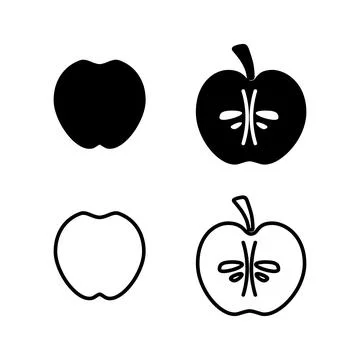 Apple icon vector. apple symbol Stock Illustration