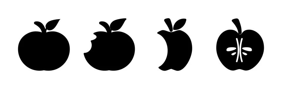 Apple icon vector. apple symbol Stock Illustration