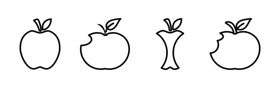 Apple icon vector. apple symbol Stock Illustration