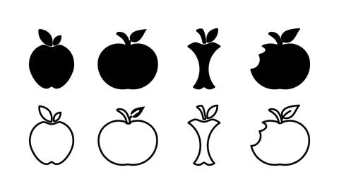 Apple icon vector. apple symbol Stock Illustration