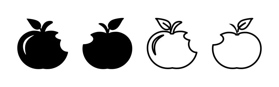 Apple icon vector. apple symbol Stock Illustration