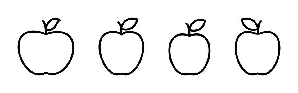 Apple icon vector. Apple vector icon. apple symbols for your web design. Stock Illustration