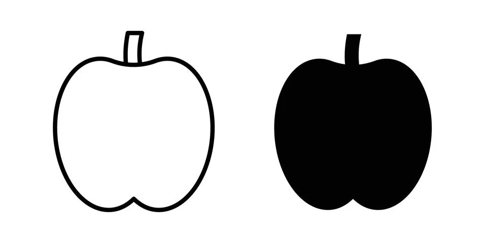 Apple icon vector editable eps10 Stock Illustration