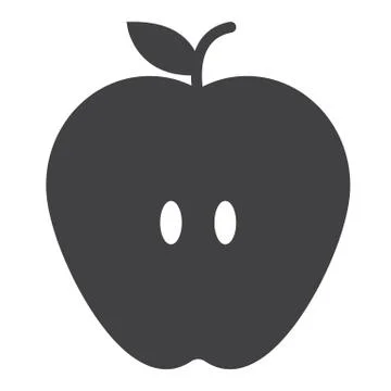 Apple icon vector, filled flat sign Stock Illustration