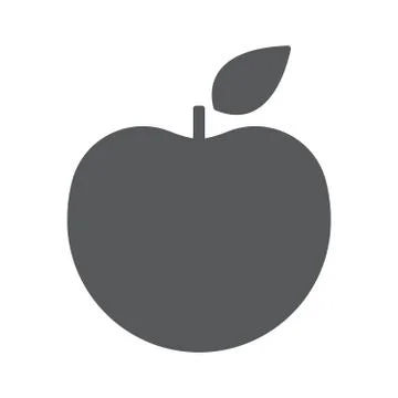 Apple icon vector, flat design Illustrazione stock