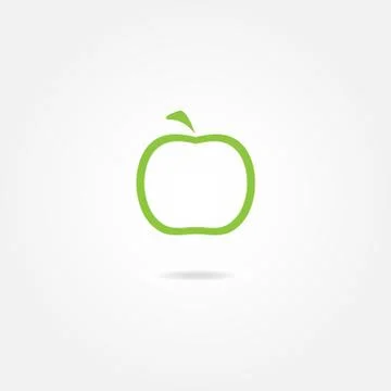 Apple Icon. Vector. Stock Illustration