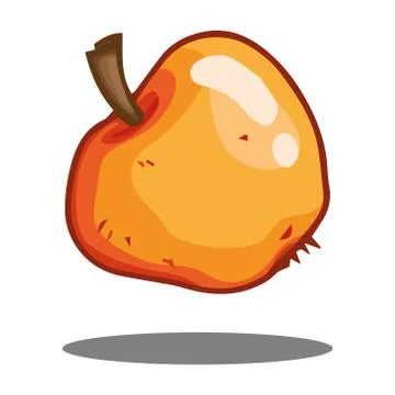 Apple icon. Vector illustration of an apple. Hand drawn apple with a sprig. Illustrazione stock