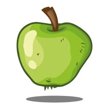 Apple icon. Vector illustration of an apple. Hand drawn apple with a sprig. Stock Illustration
