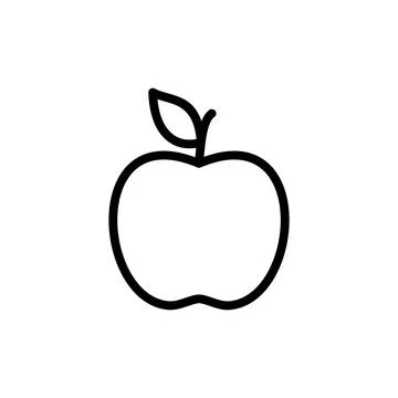 Apple icon vector illustration. Apple sign and symbols for web design. Stock Illustration