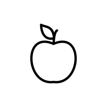 Apple icon vector illustration. Apple sign and symbols for web design. Stock Illustration