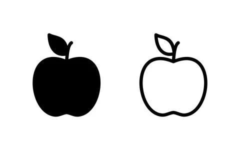 Apple icon vector illustration. Apple sign and symbols for web design. Stock Illustration
